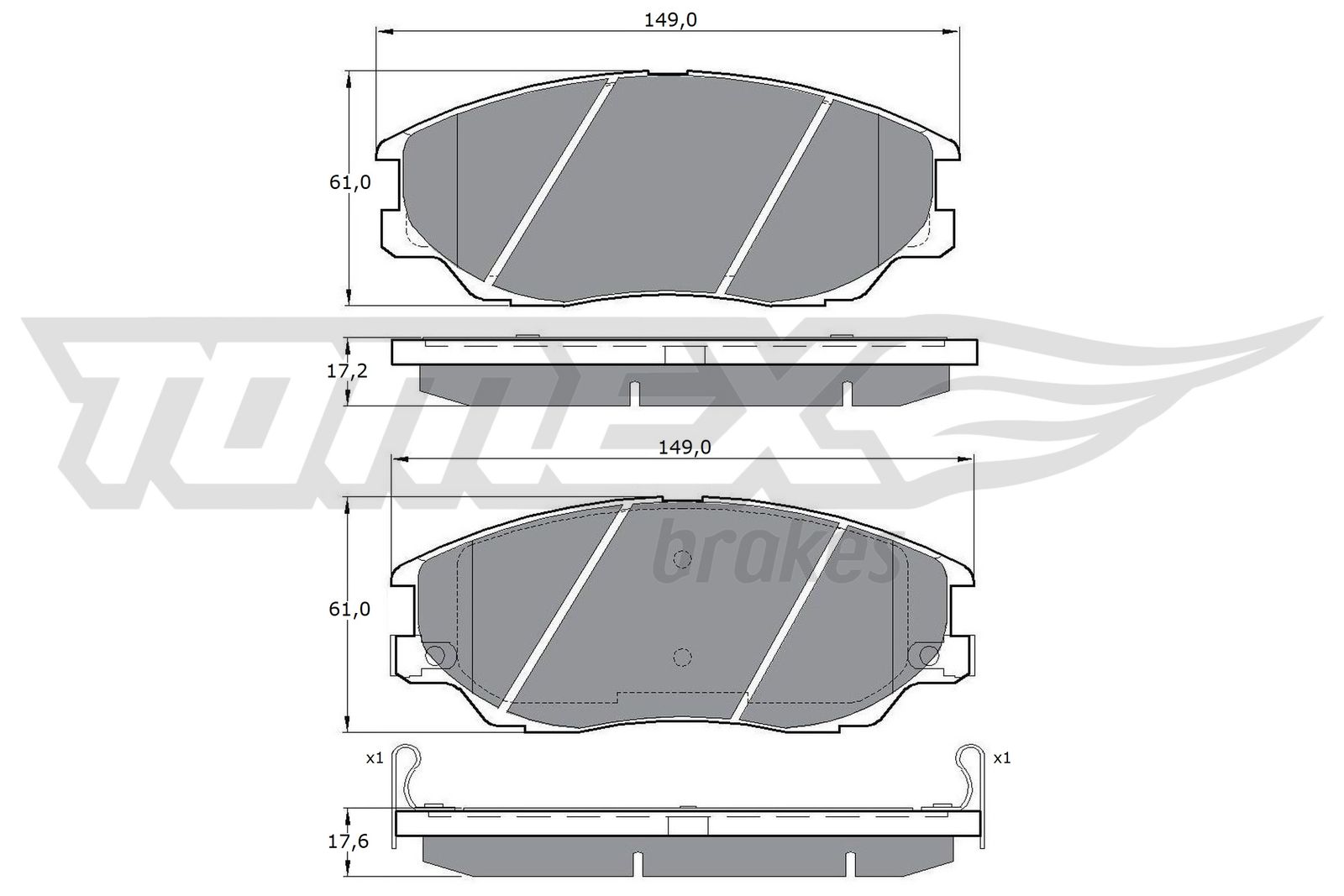 TOMEX TOM17-09 Fékbetét